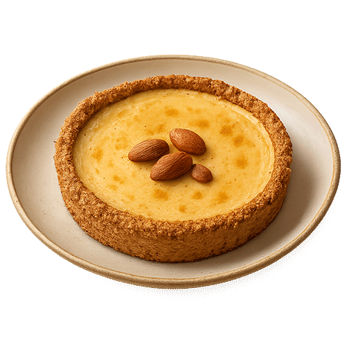 Almond-Crusted Egg Custard Tart
