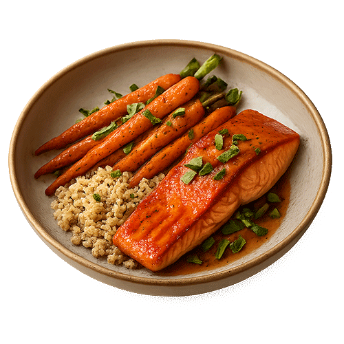 Carrot and Miso Glazed Salmon...